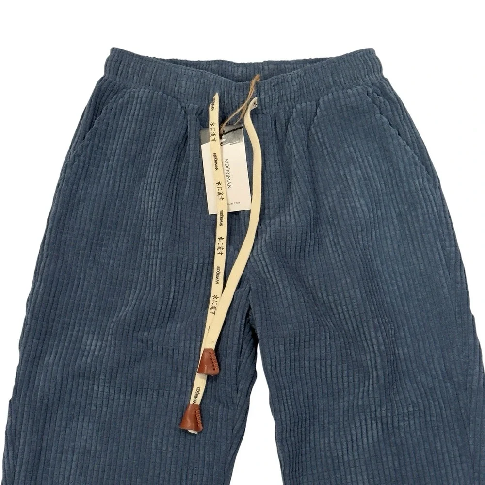 Kidoriman NEW Men's XL Wide Leg Japanese Corduroy Streetwear Baggy Jogger Pants